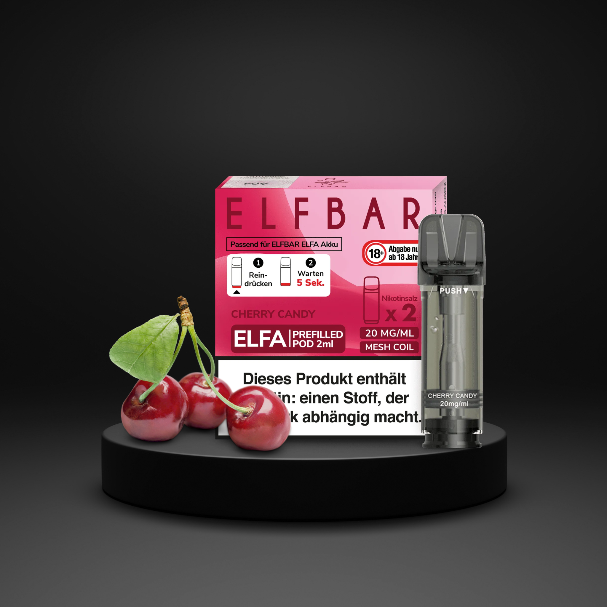 ELFBAR Elfa Pods Cherry - Prefilled Liquid Pod – 2er Pack