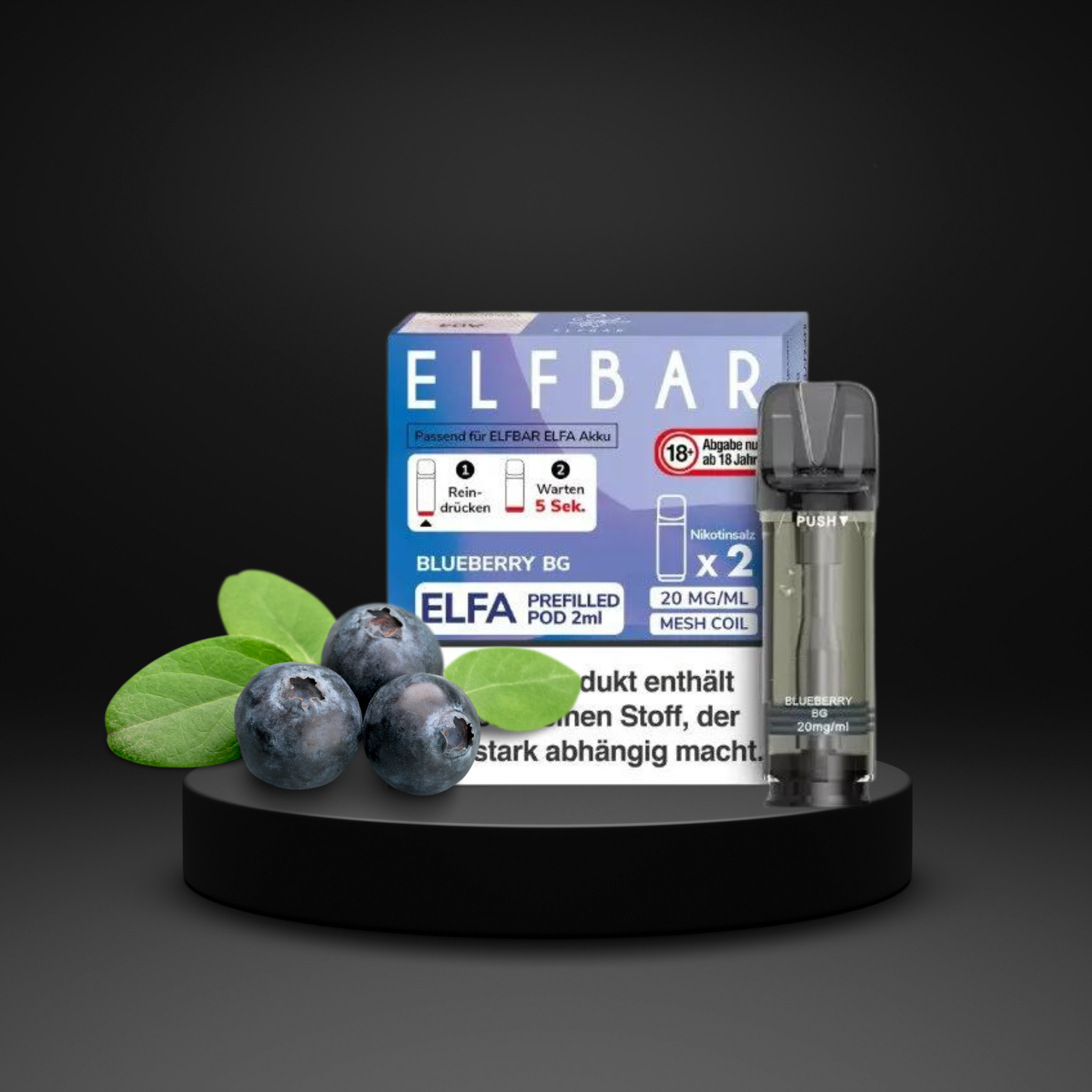 ELFBAR Elfa Pods Blueberry - Prefilled Liquid Pod – 2er Pack